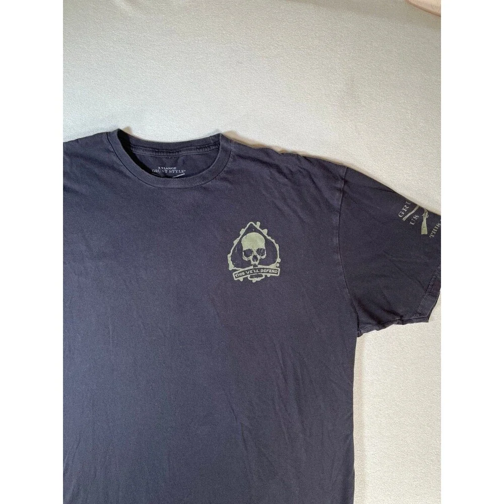 Grunt Style Patriot Seal mens t shirt XL navy never surrender - Picture 5 of 8